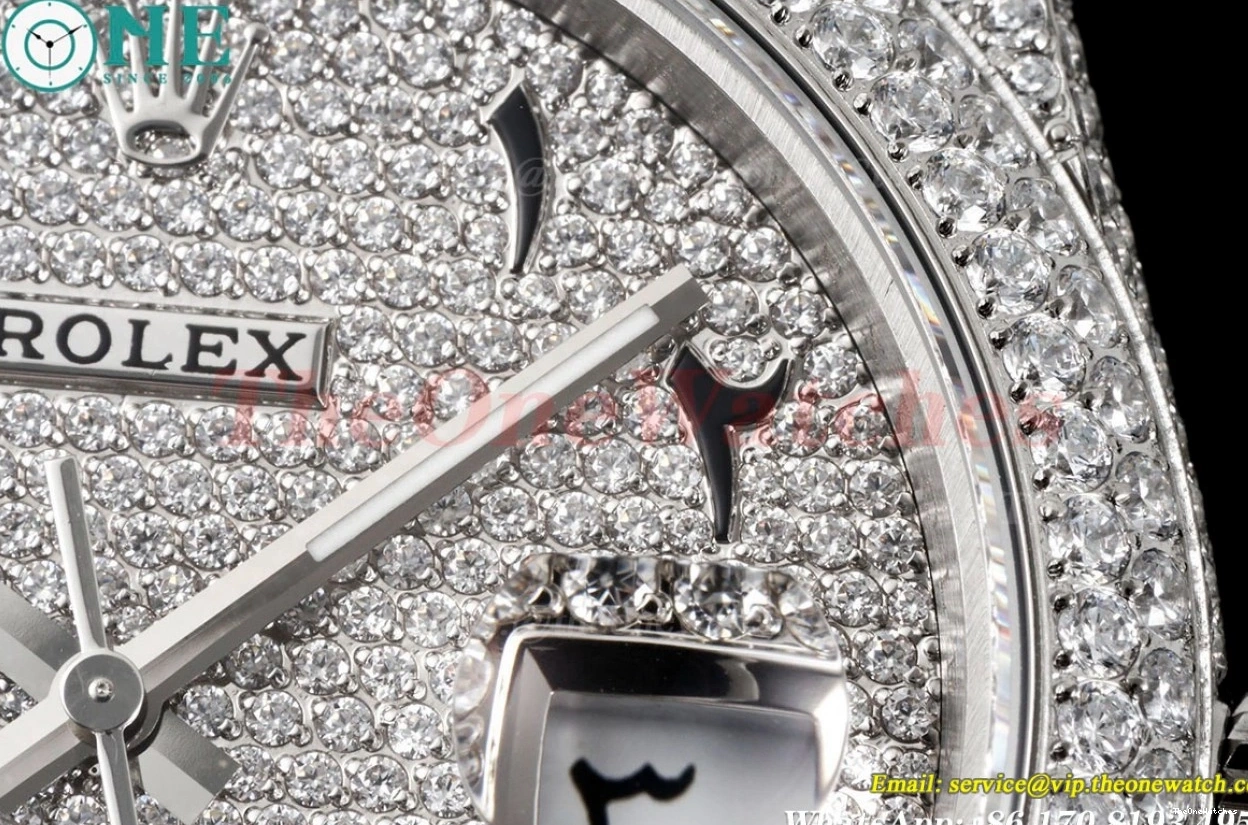 Datejust Full Dia A2824 Arabic 41mm SS Diamonds SS GMF 904L 0227